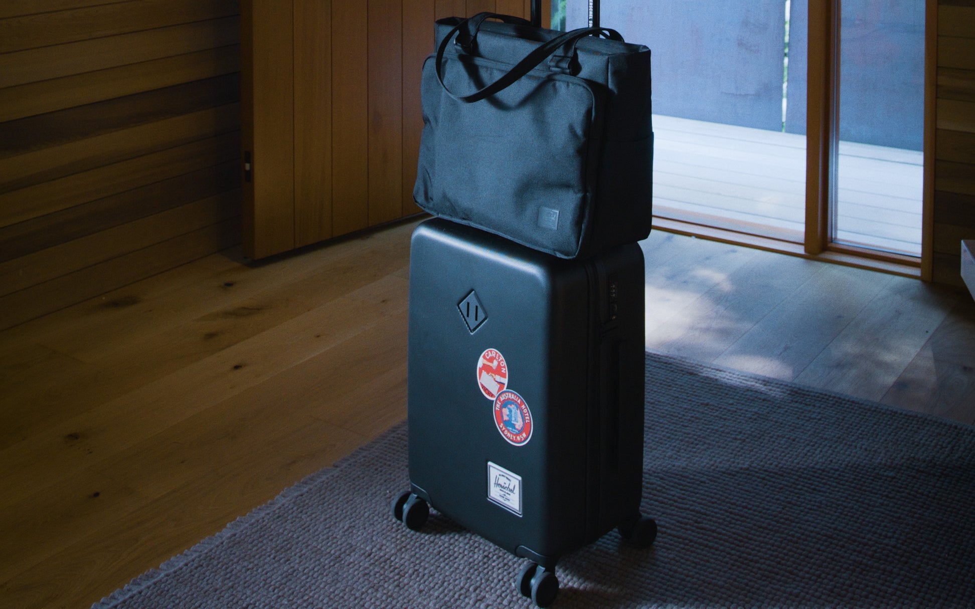A travel backpack and suitcase ready for everyday journeys